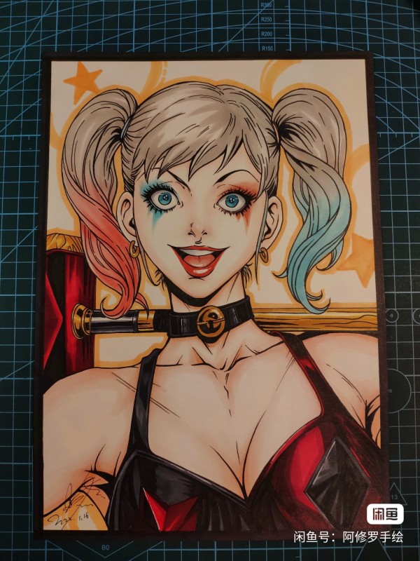 Asura's DC Harley Quinn Hot Sexy Hand drawing with marker