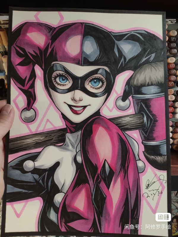 Asura's DC Harley Quinn Hot Sexy Hand drawing with marker