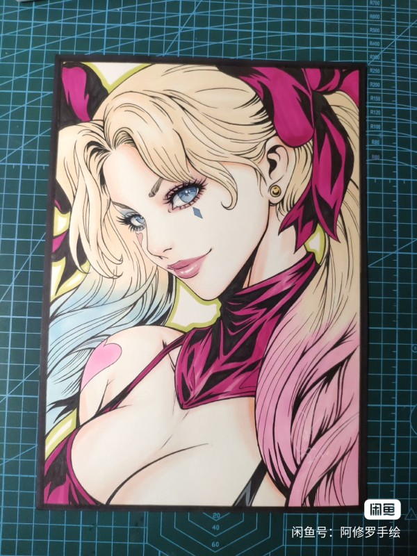 Asura's DC Harley Quinn Hot Sexy Hand drawing with marker