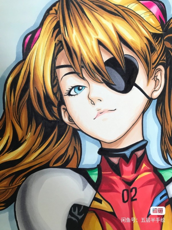 WUCENGBAN's EVA Asuka Langley Soryu Hot Sexy Hand drawing with marker