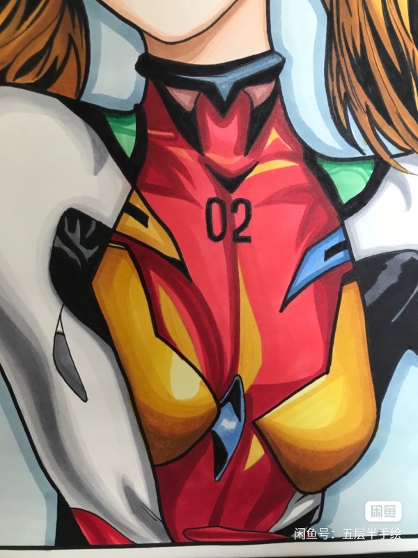 WUCENGBAN's EVA Asuka Langley Soryu Hot Sexy Hand drawing with marker