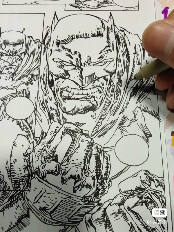 XiaKe's DC Batman Bruce Wayne David Fincher Storyboard Replicate Hand drawing with marker