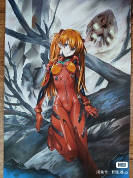 XuSheng's EVA Asuka Langley Soryu Hot Sexy Hand drawing with marker 2