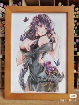 Oriental's Genshin Impact Raiden Shogun Hot Sexy Hand drawing with marker 2