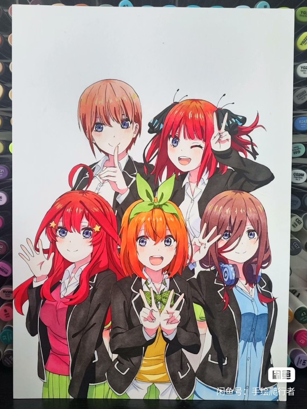 Crawler's Japanese anime girl Hot Sexy Hand drawing with marker