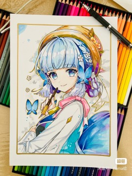 Kuma's Genshin Impact Kamisato Ayaka Hot Sexy Hand drawing with marker