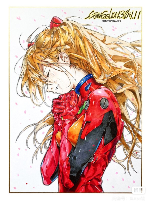 Kuma's EVA Asuka Langley Soryu Hot Sexy Hand drawing with marker