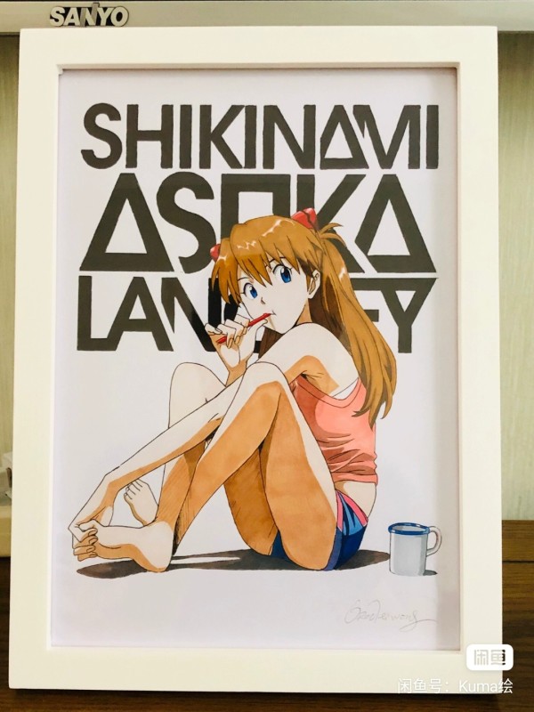 Kuma's EVA Asuka Langley Soryu Hot Sexy Hand drawing with marker