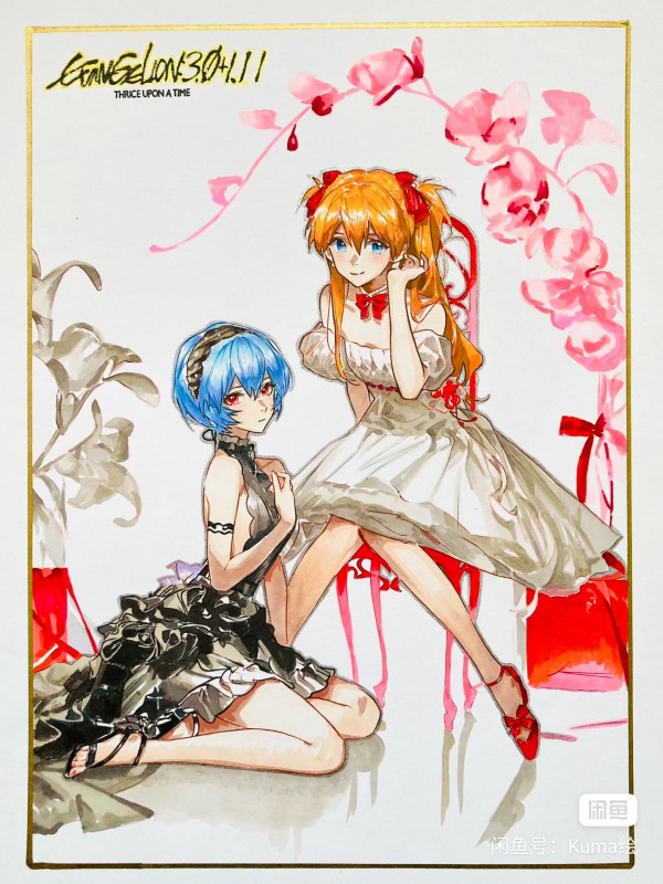 Kuma's EVA Asuka Langley Soryu Hot Sexy Hand drawing with marker