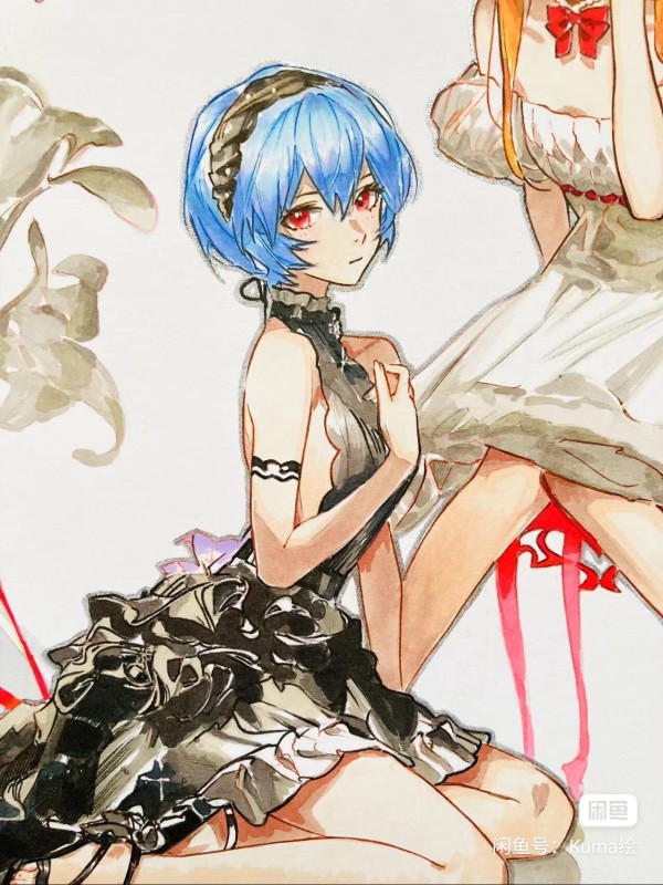Kuma's EVA Asuka Langley Soryu Hot Sexy Hand drawing with marker