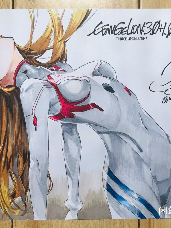 Kuma's EVA Asuka Langley Soryu Hot Sexy Hand drawing with marker