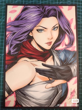 Asura's Marvel Psylocke Hot Sexy Hand drawing with marker