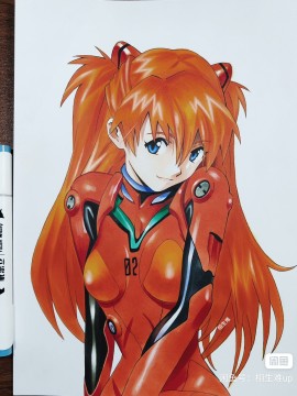 XuSheng's EVA Asuka Langley Soryu Hot Sexy Hand drawing with marker 3