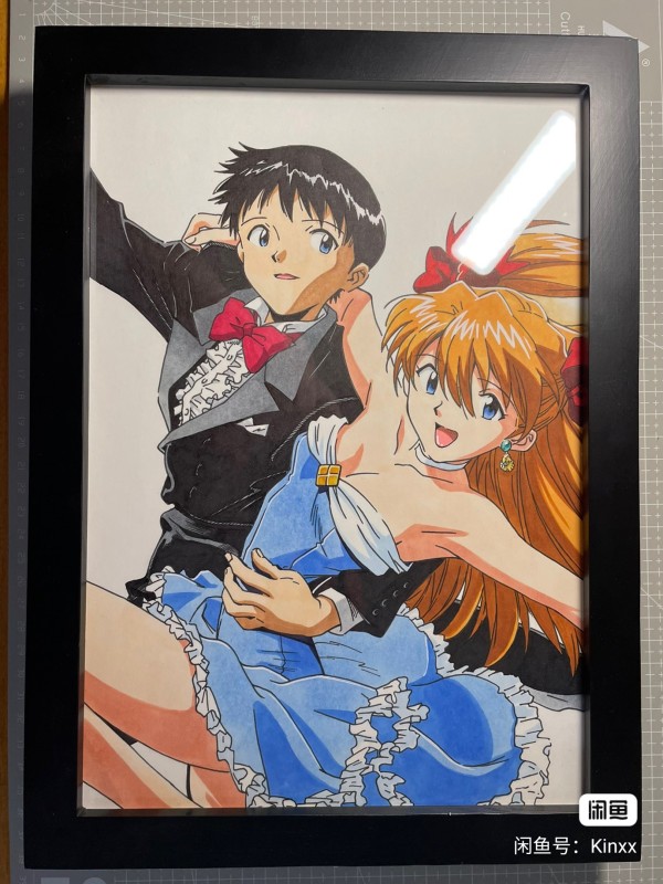 Kinxx's EVA Asuka Langley Soryu Hot Sexy Hand drawing with marker