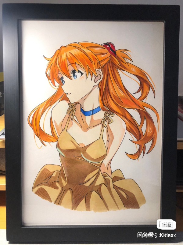 Kinxx's EVA Asuka Langley Soryu Hot Sexy Hand drawing with marker