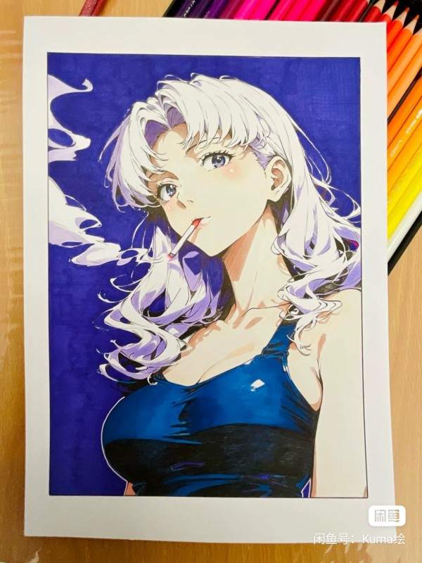 Kuma's EVA Asuka Langley Soryu Hot Sexy Hand drawing with marker