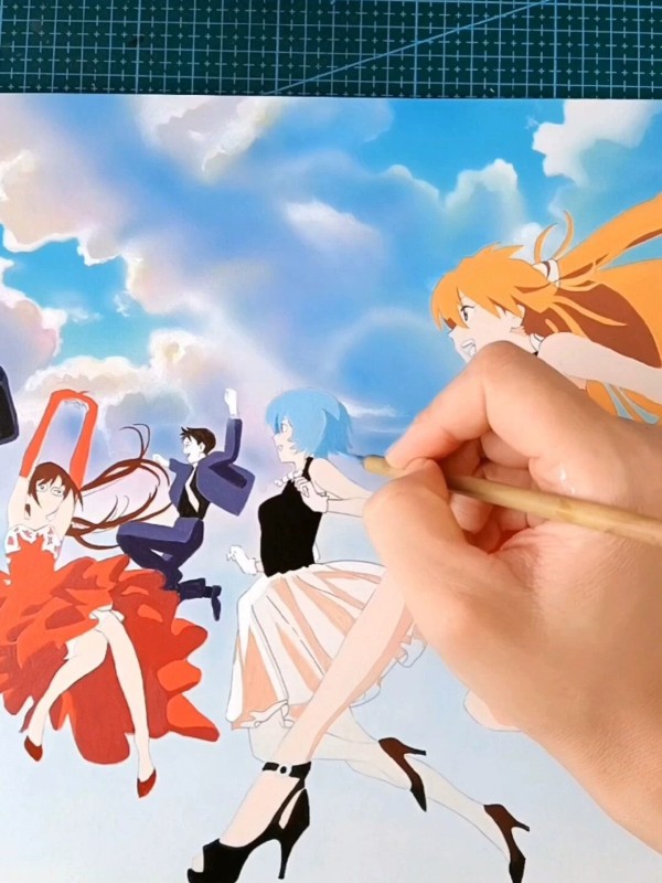 KaiLun's EVA Movie Rebuild of Evangelion Hand drawing with Acrylic Paint