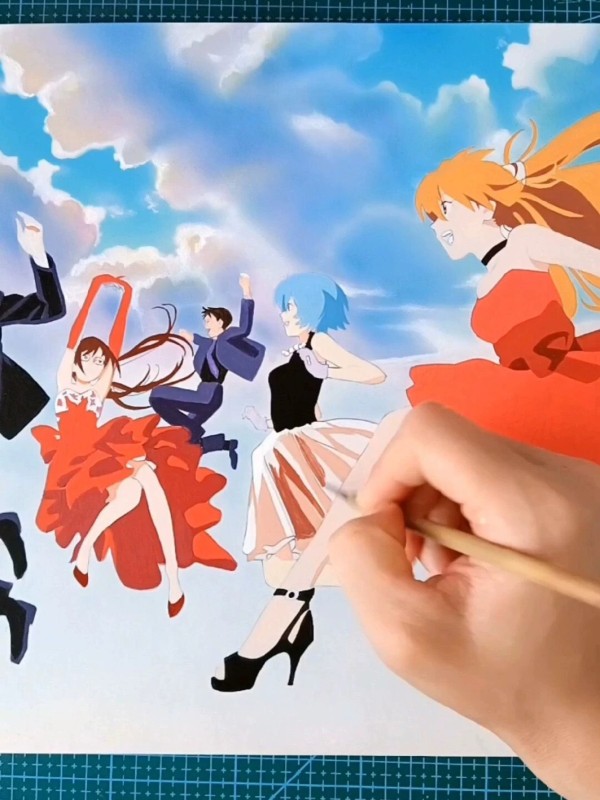 KaiLun's EVA Movie Rebuild of Evangelion Hand drawing with Acrylic Paint