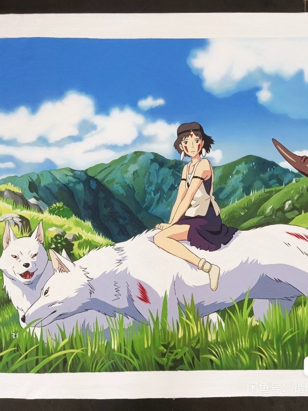 KaiLun's Miyazaki Hayao Princess Mononoke Hime Hand drawing with Acrylic Paint