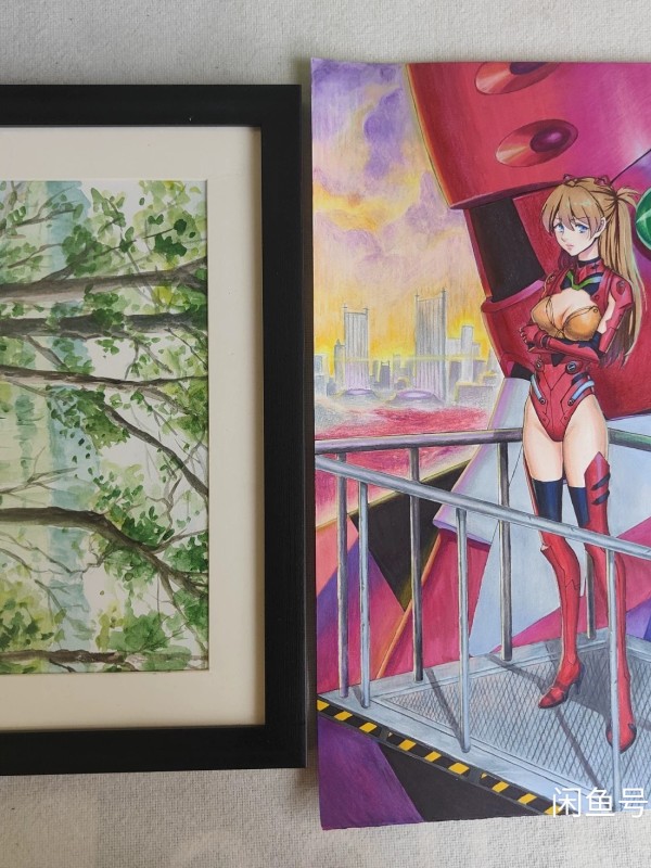 24's EVA Asuka Langley Soryu Hot Sexy Hand drawing with Colored Pencil