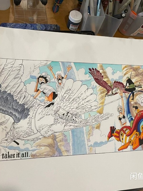 Manbo's ONE PIECE HUGE Family Portrait Hand drawing with marker