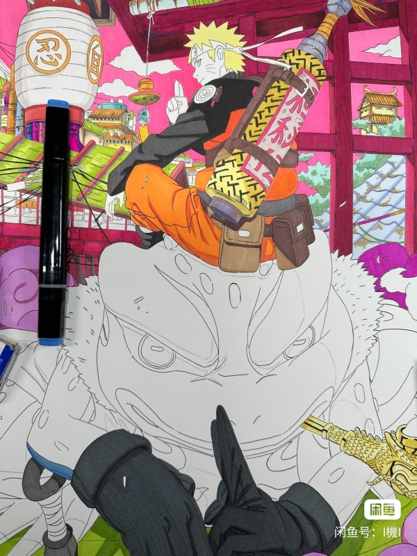 Jill's NARUTO Hand drawing with marker