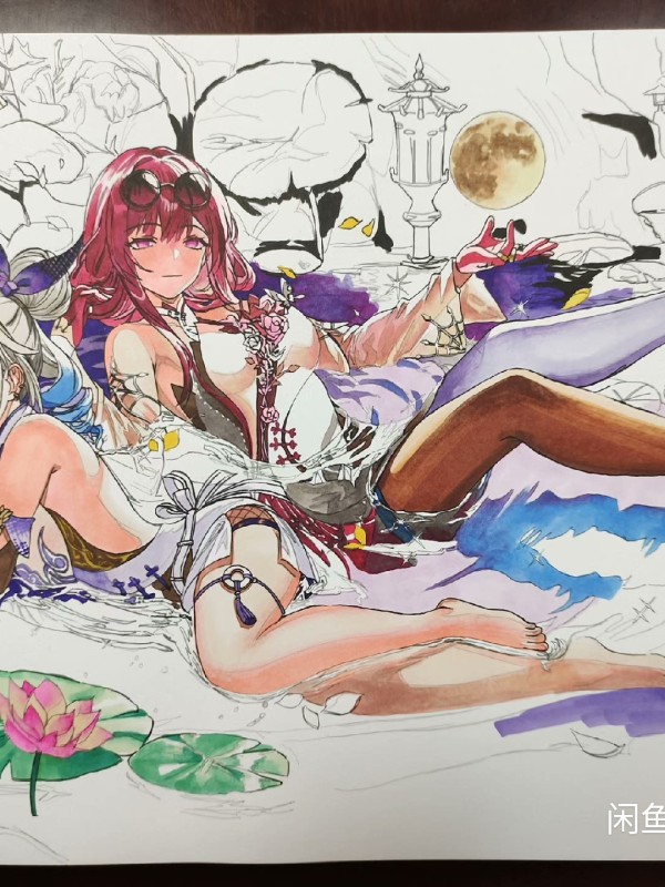 XiaKe's Honkai: Star Rail Silver Wolf and Kafka Hot Sexy Hand drawing with marker