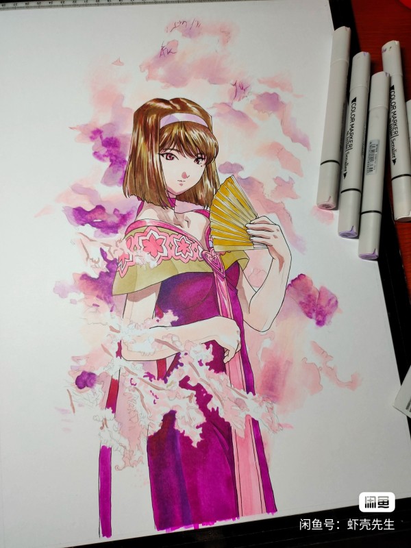 XiaKe's Sakura Wars Kanzaki Sumire Hot Sexy Hand drawing with marker