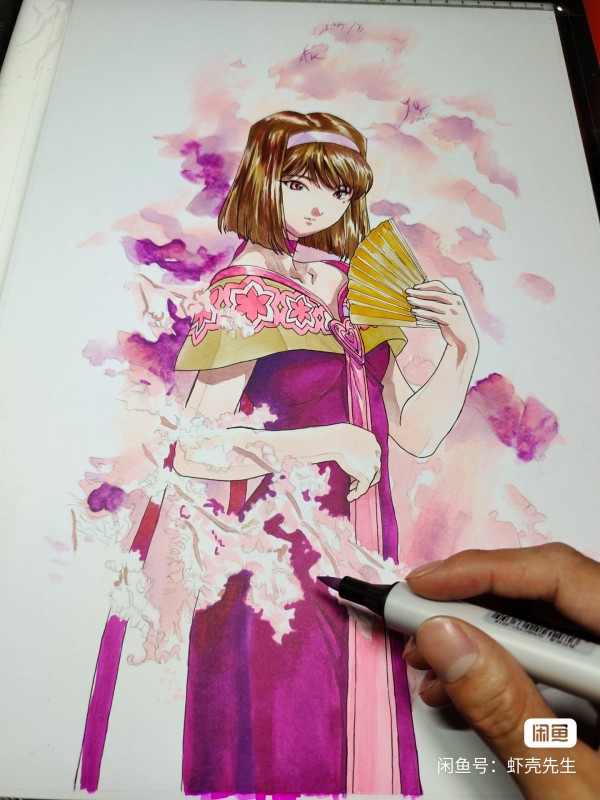 XiaKe's Sakura Wars Kanzaki Sumire Hot Sexy Hand drawing with marker
