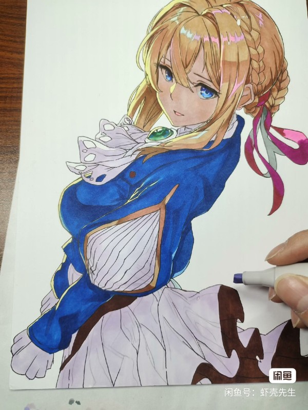 XiaKe's Violet Evergarden Hot Sexy Hand drawing with marker