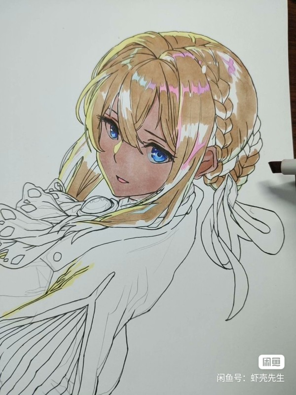 XiaKe's Violet Evergarden Hot Sexy Hand drawing with marker