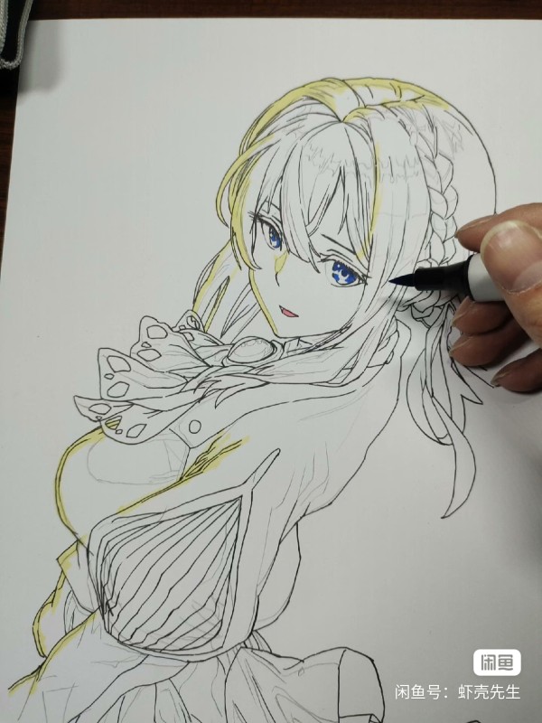 XiaKe's Violet Evergarden Hot Sexy Hand drawing with marker