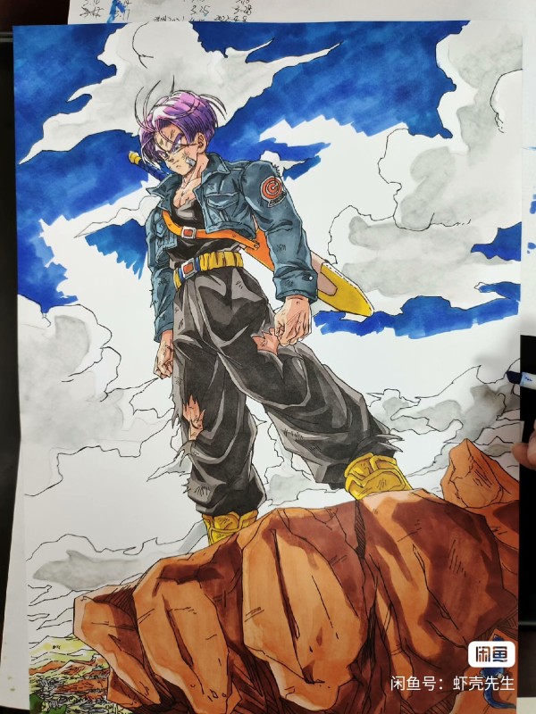 XiaKe's DRAGON BALL Torankusu Trunks Hand drawing with marker