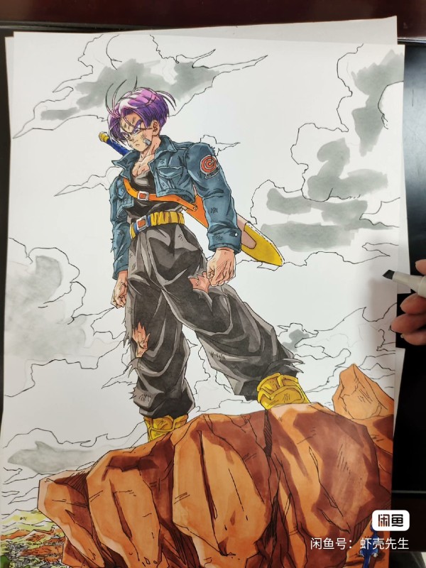 XiaKe's DRAGON BALL Torankusu Trunks Hand drawing with marker