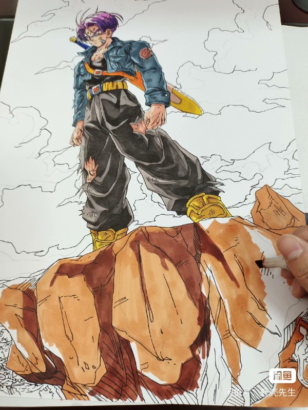 XiaKe's DRAGON BALL Torankusu Trunks Hand drawing with marker