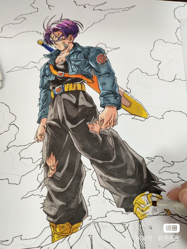 XiaKe's DRAGON BALL Torankusu Trunks Hand drawing with marker