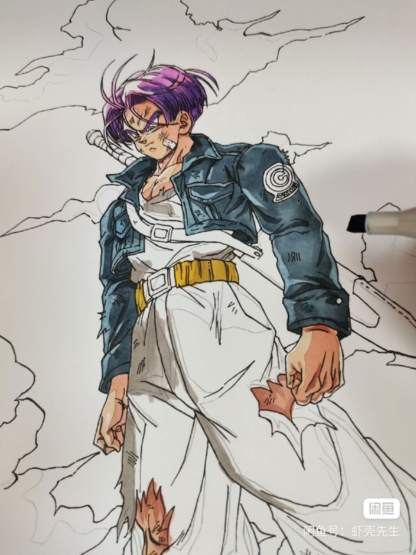 XiaKe's DRAGON BALL Torankusu Trunks Hand drawing with marker