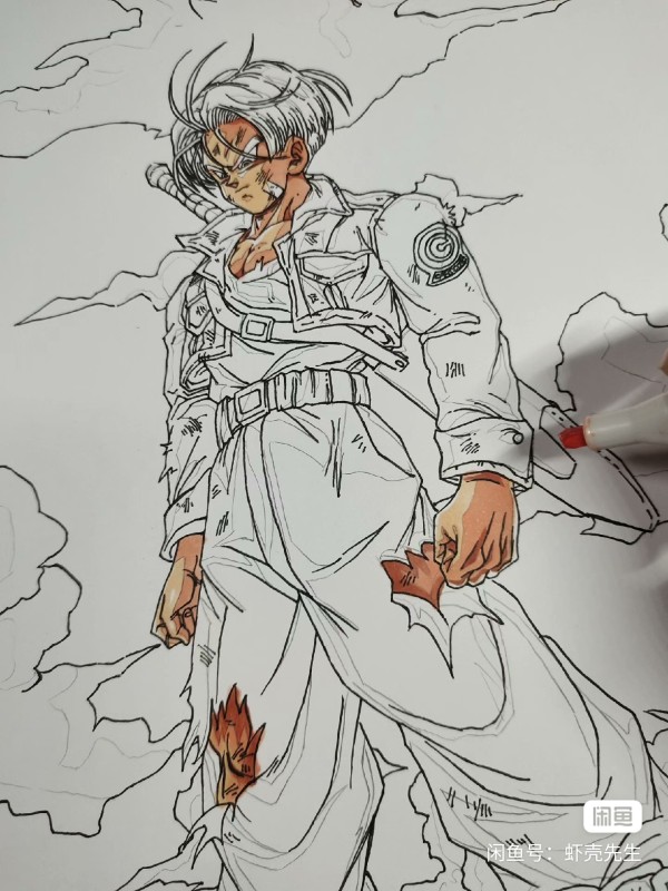 XiaKe's DRAGON BALL Torankusu Trunks Hand drawing with marker