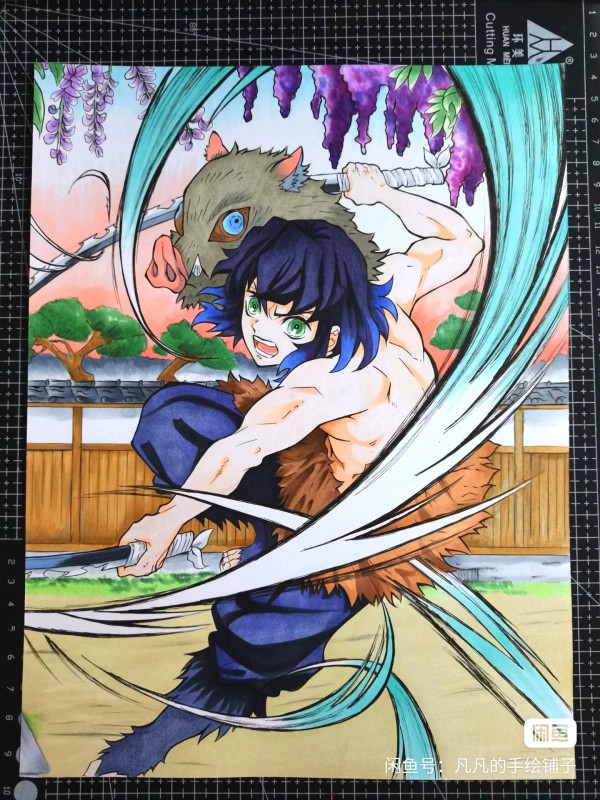 FanFan's Demon Slayer Hashibira Inosuke Hand drawing with marker