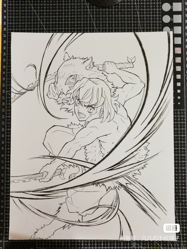 FanFan's Demon Slayer Hashibira Inosuke Hand drawing with marker