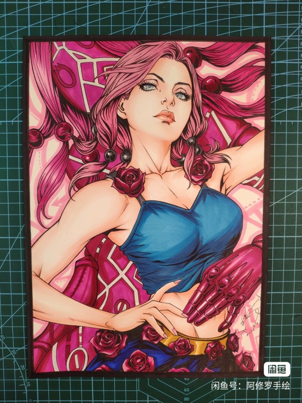 Asura's JoJo's Bizarre Adventure Hirose Yasuho Hot Sexy Hand drawing with marker