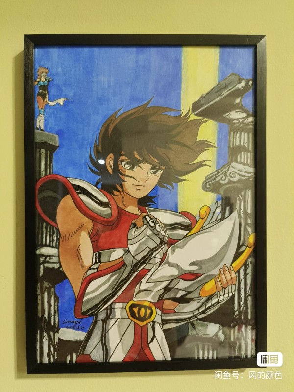 Wind's Saint Seiya Pegasus Seiya Hand drawing with marker