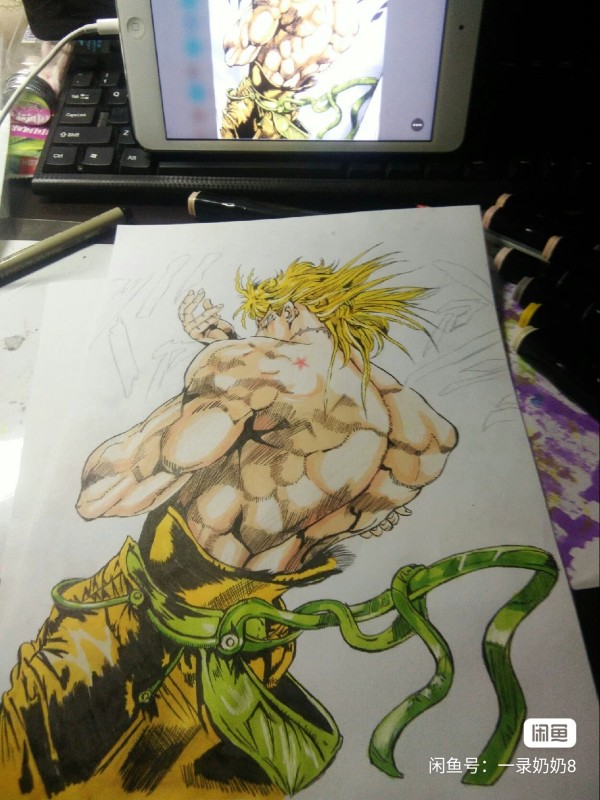 YiLu's JoJo's Bizarre Adventure Dio Brando Hand drawing with marker