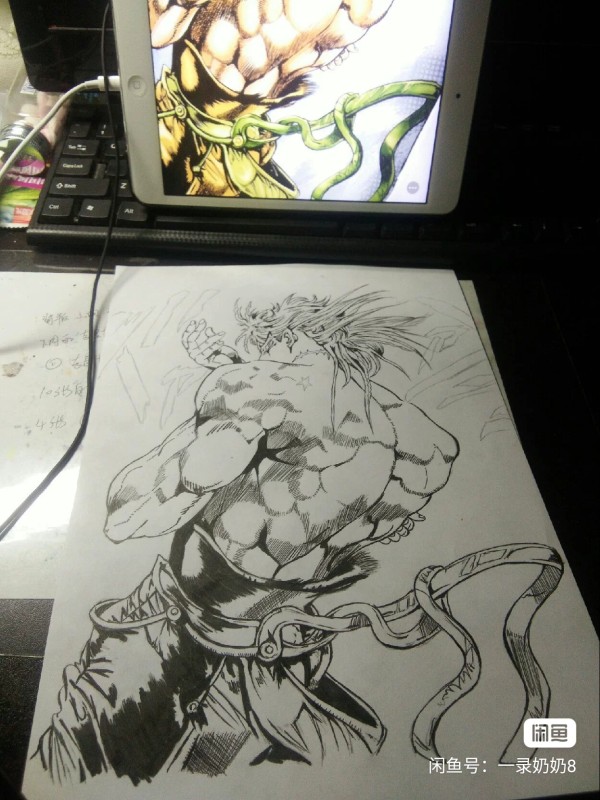 YiLu's JoJo's Bizarre Adventure Dio Brando Hand drawing with marker