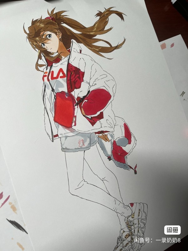 YiLu's EVA Asuka Langley Soryu Hot Sexy Hand drawing with marker