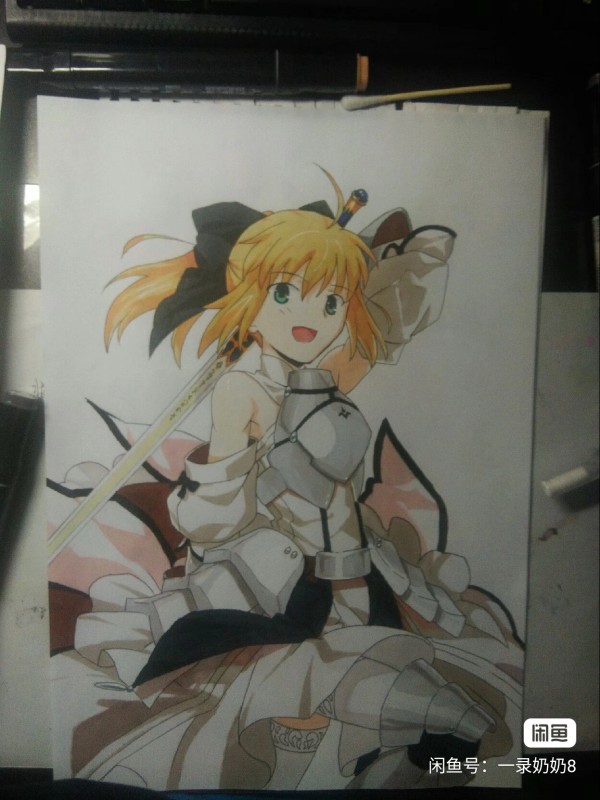 YiLu's FATE SABER LILY Hot Sexy Hand drawing with marker