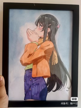 Oriental's Sakurajima Mai Hot Sexy Hand drawing with marker