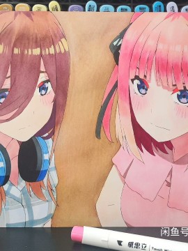 Crawler's Japanese anime girl Hot Sexy Hand drawing with marker