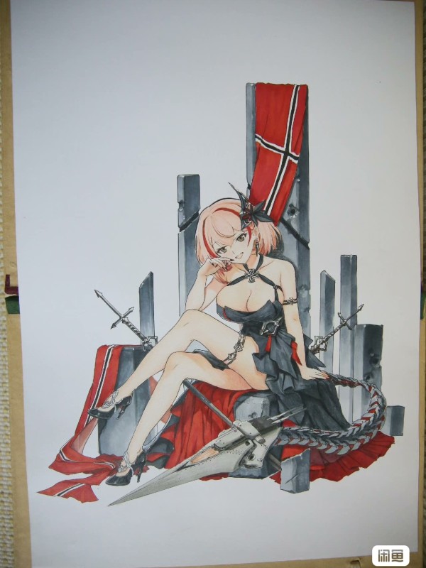 BaiCai's Azur Lane KMS Roon Hot Sexy hand drawing with marker
