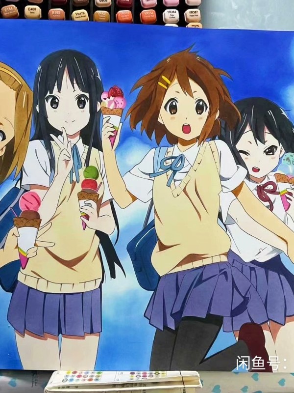 BigRadish's Keion shojyo K-ON! Family Portrait Hot Sexy Hand drawing with marker